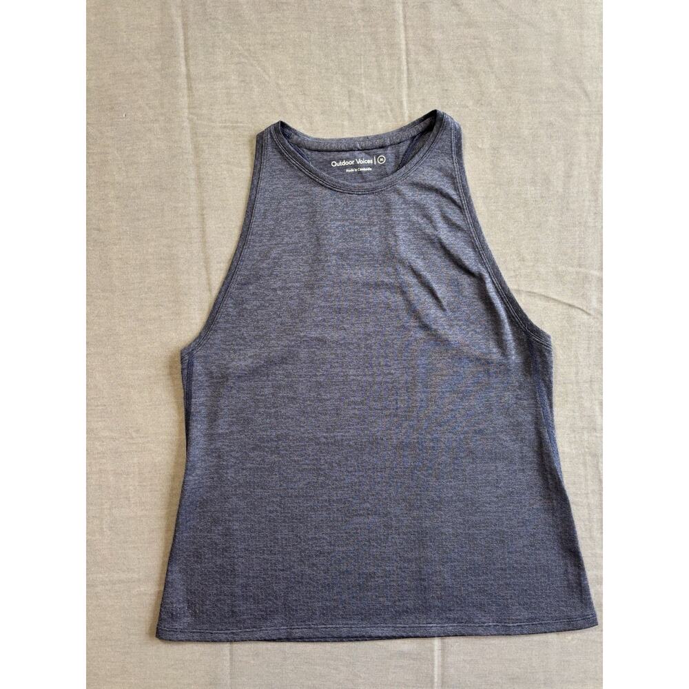 Outdoor Voices Tank Top Womens M Racerback Recycled Polyester Athletic Yoga Blue